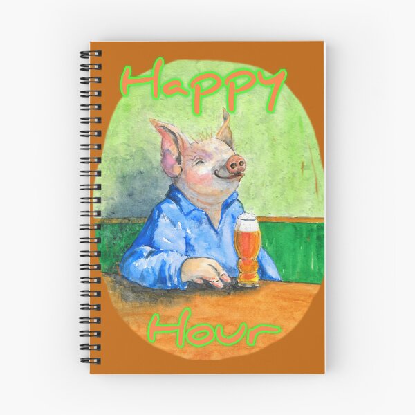 Item preview, Happy Hour Pub Beer humor and Pig designed and sold by Marjansart.