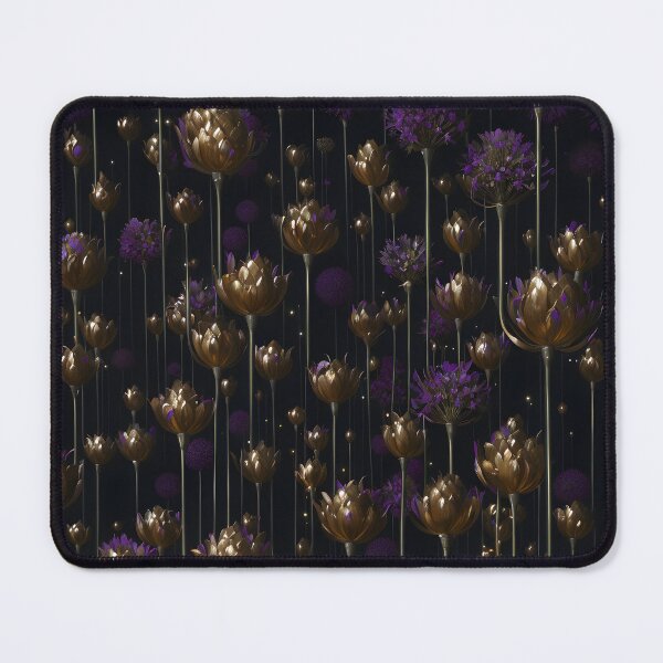 Item preview, Brass Accents - Subtle Brass Allium Flower Buds and Purple Blooms designed and sold by Beachy.