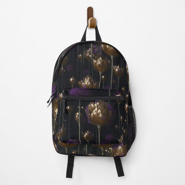 Item preview, Brass Accents - Subtle Brass Allium Flower Buds and Purple Blooms designed and sold by Beachy.