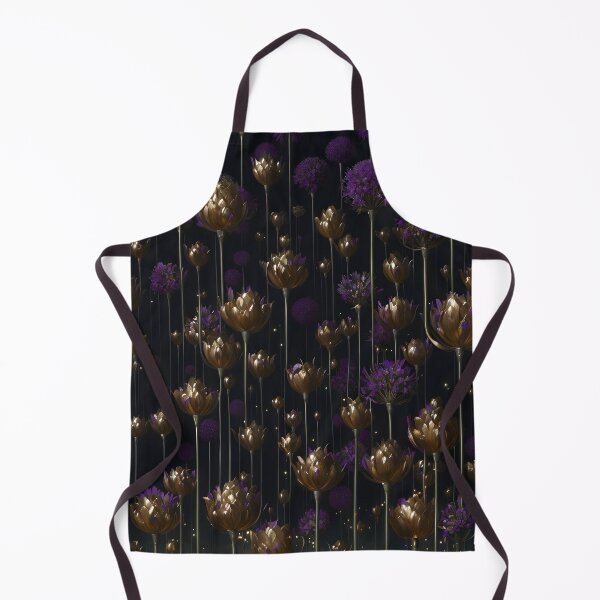Item preview, Brass Accents - Subtle Brass Allium Flower Buds and Purple Blooms designed and sold by Beachy.