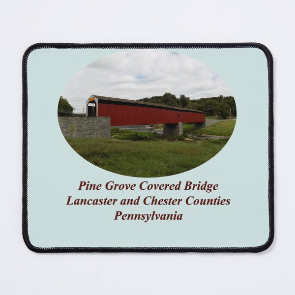 Item preview, Pine Grove Covered Bridge, Pennsylvania, World Guide numbers 38-15-22 and 38-36-41 designed and sold by gotucoveredart.