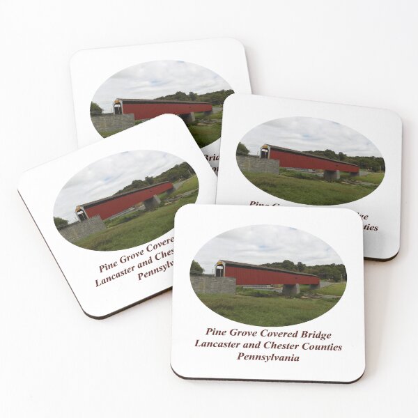 Item preview, Pine Grove Covered Bridge, Pennsylvania, World Guide numbers 38-15-22 and 38-36-41 designed and sold by gotucoveredart.