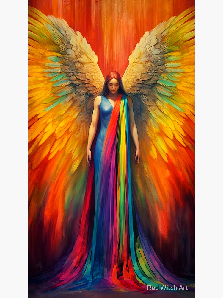 Rainbow Angel - Colorful - Sticker