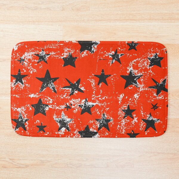 Item preview, Grunge Black Stars Against a Red Background designed and sold by SamJanner.