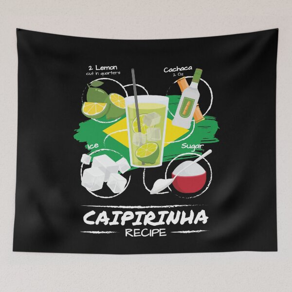 Item preview, Caipirinha Recipe Cocktail Alkohol Party designed and sold by MooonTees.