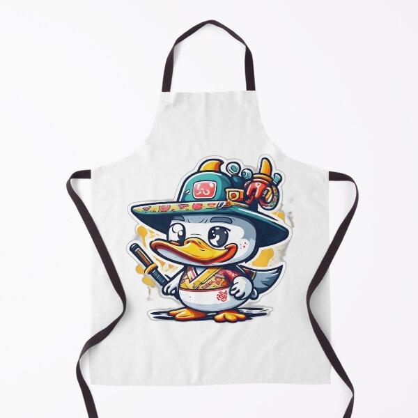 Item preview, Cute and adorable samurai Duck in a japanese hat designed and sold by JapKo.