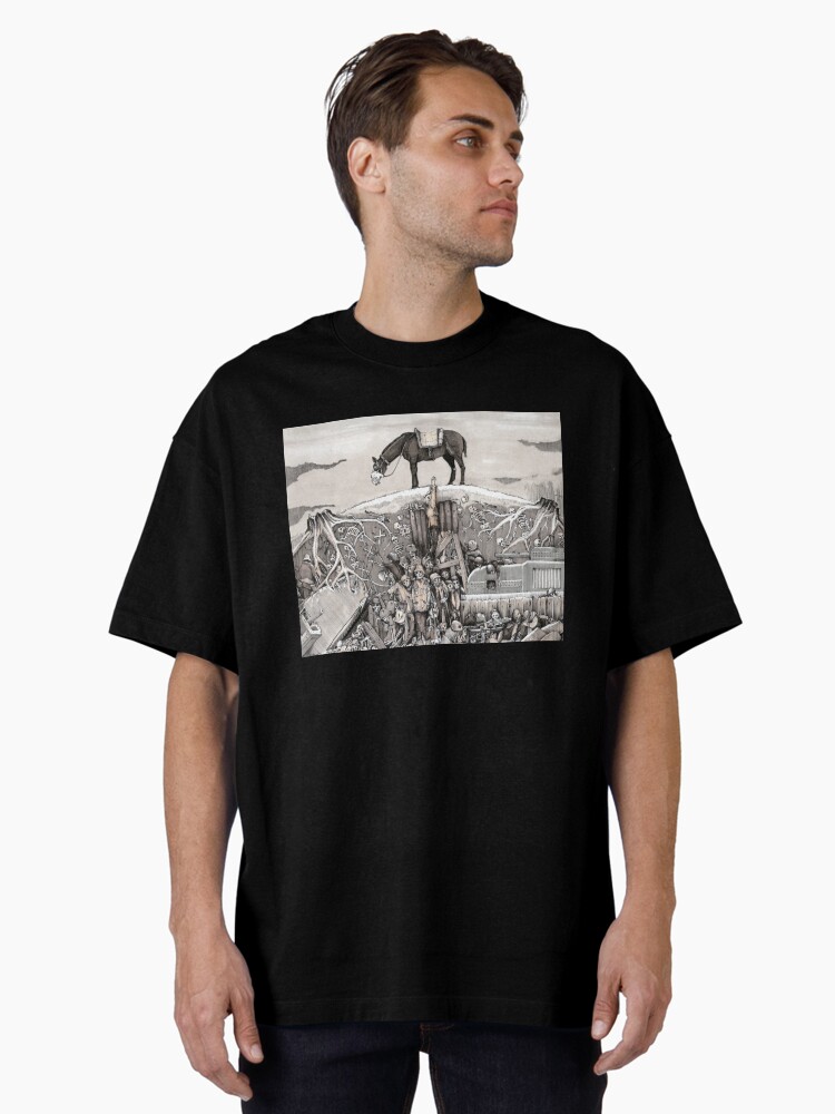 Thumbnail 2 of 7, Oversized T-Shirt, World War 1 soldiers in a battlefield trench designed and sold by tommek.