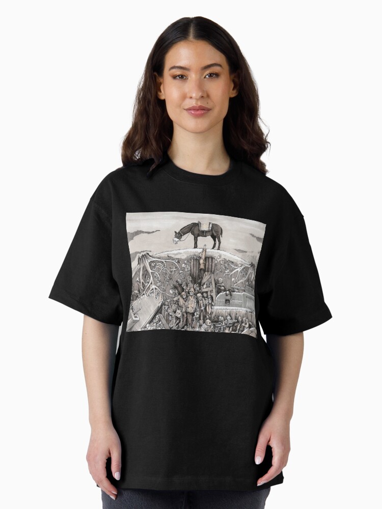 Thumbnail 1 of 7, Oversized T-Shirt, World War 1 soldiers in a battlefield trench designed and sold by tommek.