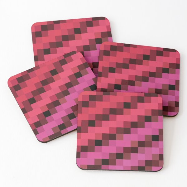 Item preview, Rockabilly Polka Party // Vintage Pink Red Retro Geometric Gingham Cluster Pattern 1980s 8bit Pixel Art designed and sold by mixedpixels.