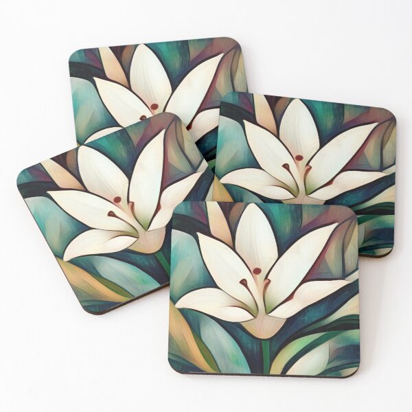 Item preview, Tropical Elegance, Cubist Flower Painting designed and sold by Liscar95.