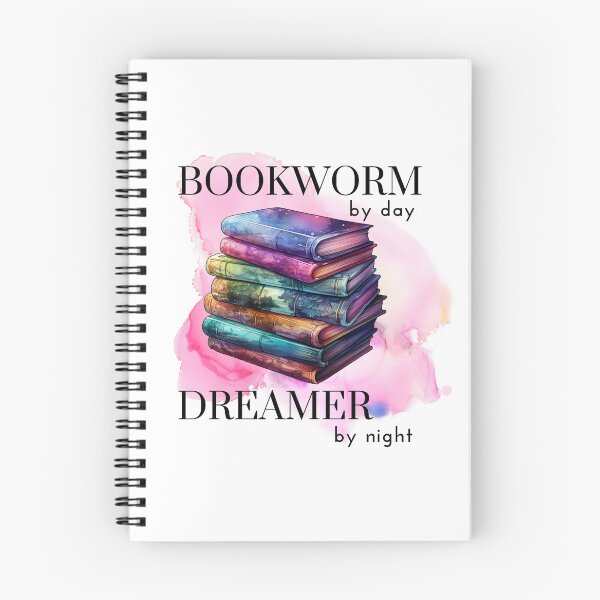 Item preview, Vibrant Watercolour Bookworm By Day Dreamer By Night Sticker designed and sold by Triplicate Limited.