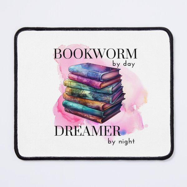 Item preview, Vibrant Watercolour Bookworm By Day Dreamer By Night Sticker designed and sold by Triplicate Limited.