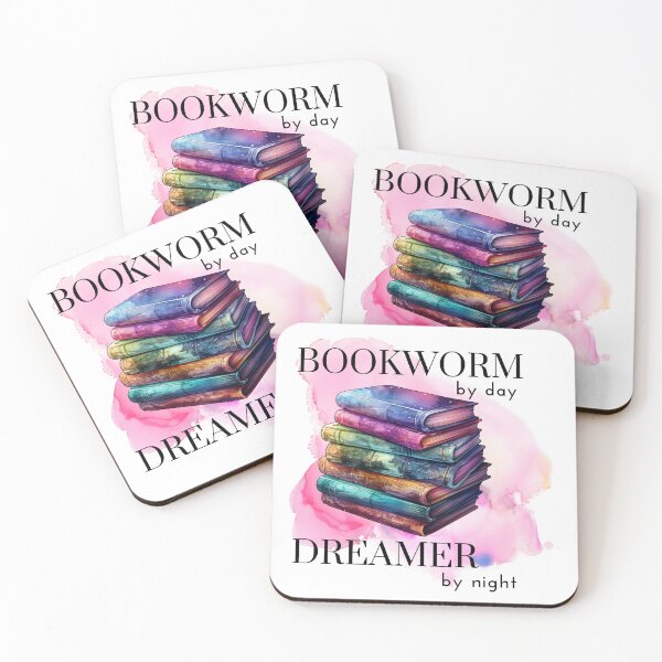 Item preview, Vibrant Watercolour Bookworm By Day Dreamer By Night Sticker designed and sold by Triplicate Limited.