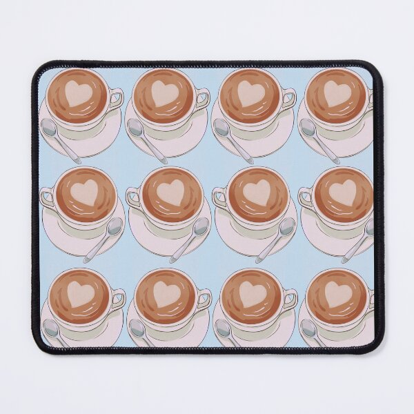 Item preview, Cappuccino Hearts - Pastel Blue designed and sold by PunjabanJatti.