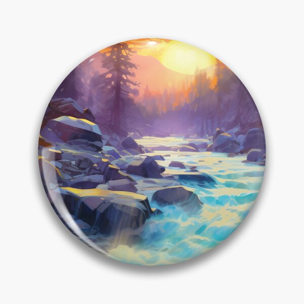 Item preview, Cascading falls on the river 13 designed and sold by Red Witch Art.