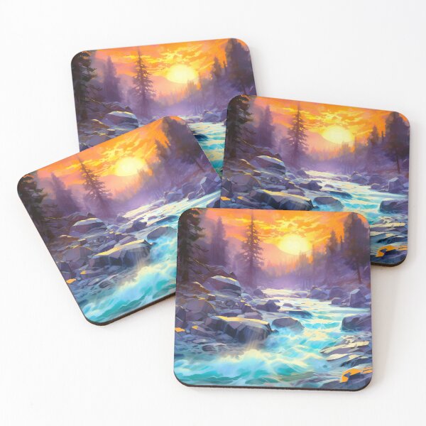 Item preview, Cascading falls on the river 13 designed and sold by Red Witch Art.