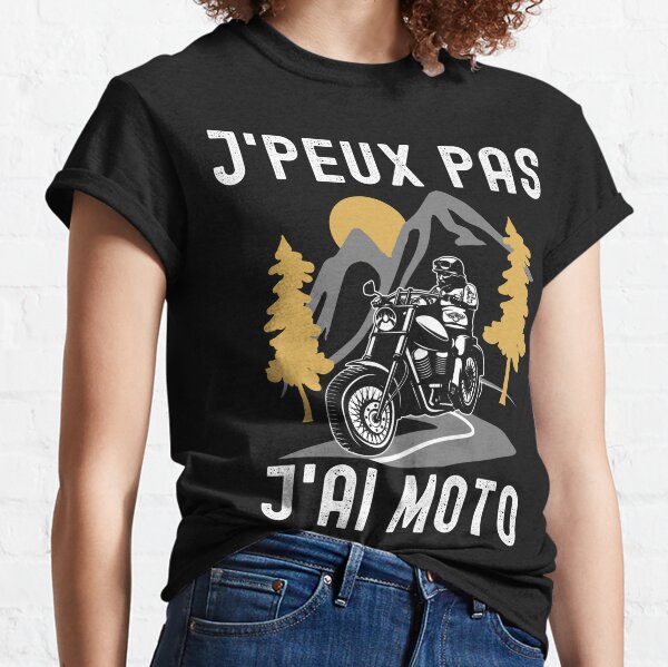 Tee-shirt pilote et motard cadeau humour moto