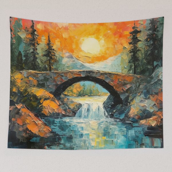 Item preview, Cascading falls on the river 14 designed and sold by Red Witch Art.