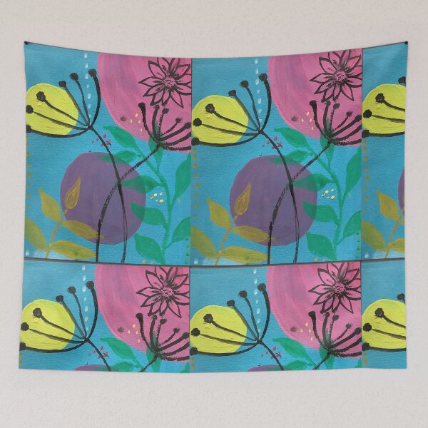 Item preview, Abstract wildflowers  designed and sold by loubie76.