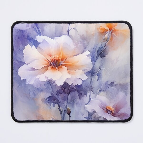 Item preview, Purple floral watercolors designed and sold by Red Witch Art.