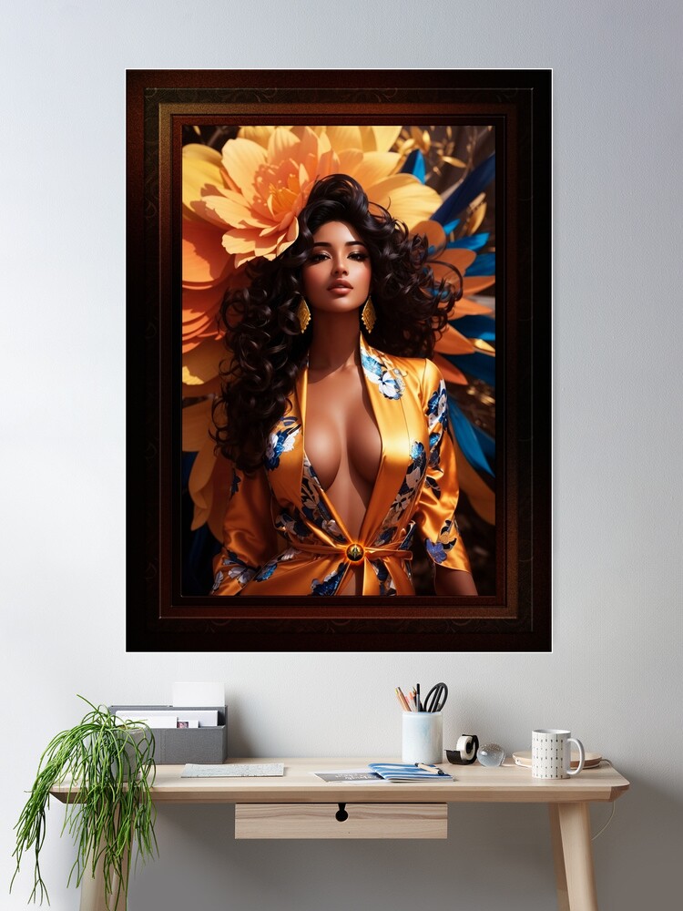 Portrait Of Daniela-Isabella Castoucia Beautiful AI Concept Art by Xzendor7 Wall Decor Poster