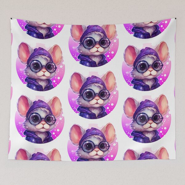 Item preview, Сute mouse in glasses designed and sold by Selfion.