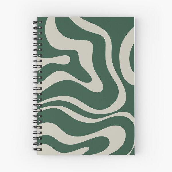 Item preview, Modern Retro Liquid Swirl Abstract Pattern in Forest Green designed and sold by kierkegaard.