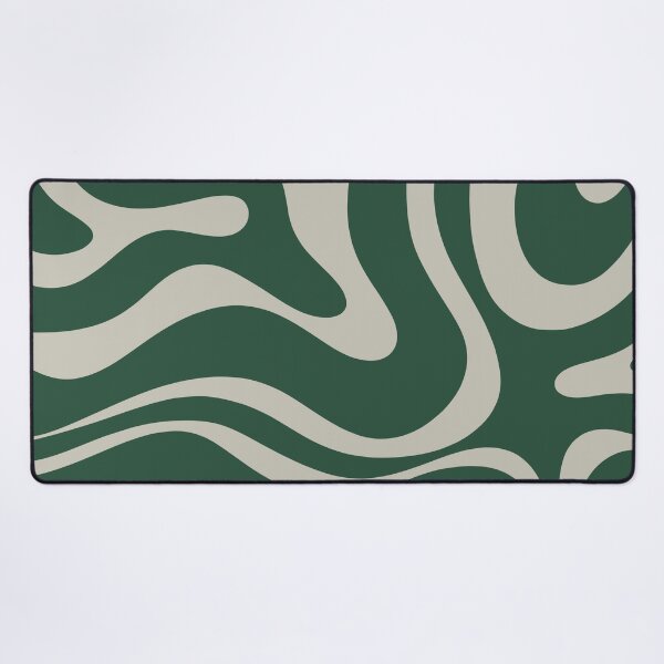 Item preview, Modern Retro Liquid Swirl Abstract Pattern in Forest Green designed and sold by kierkegaard.