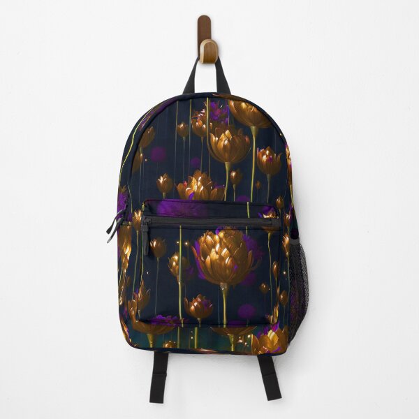 Item preview, Gold Accents - Gold Allium Flower Buds and Purple Blooms designed and sold by Beachy.