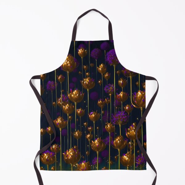 Item preview, Gold Accents - Gold Allium Flower Buds and Purple Blooms designed and sold by Beachy.