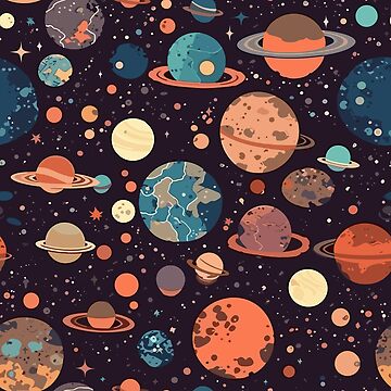 Artwork thumbnail, Retro Planet Pattern by ReachingRoyalty