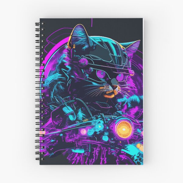 Item preview, Biker cat neon style designed and sold by elearah1.
