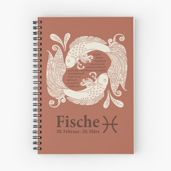 Item preview, Pisces Pisces Zodiac Sign with Traits (German) designed and sold by Anja Steiner.