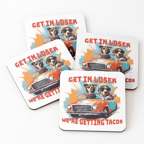 Aperçu de l'œuvre Get In Loser Nous obtenons des tacos | chiens dans une voiture à la recherche sommaire | devenir perdant créée et vendue par Sara-Design2.