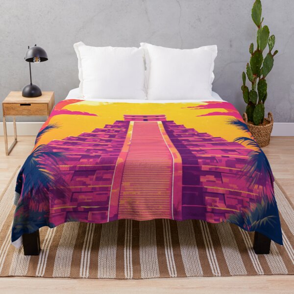 Item preview, A Pop Art Travel Print of Chichén Itzá - Mexico designed and sold by StudioRedKoala.