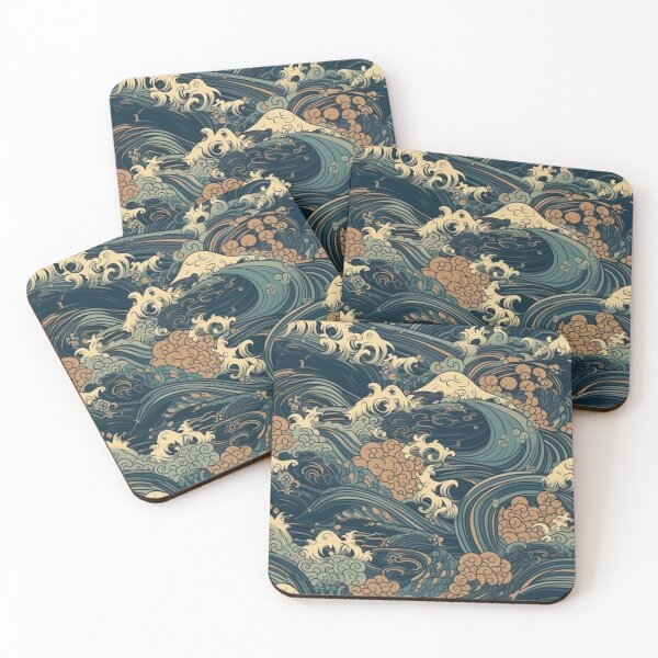 Item preview, Japanese Waves Pattern designed and sold by ReachingRoyalty.
