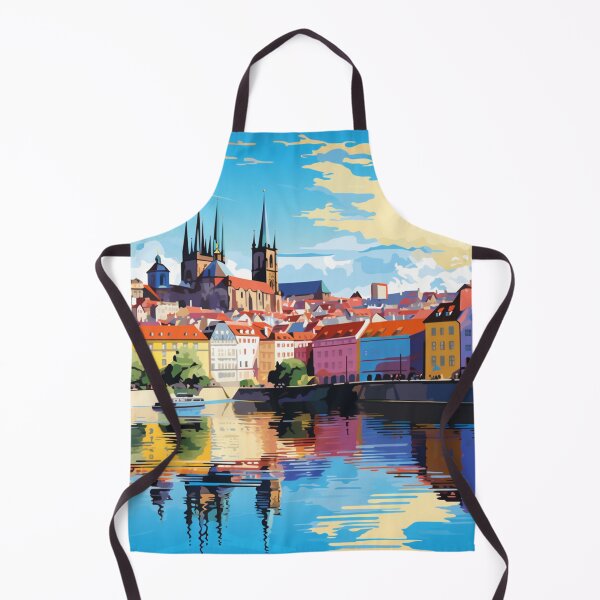 Item preview, A Pop Art Travel Print of Prague - Czech Republic designed and sold by StudioRedKoala.