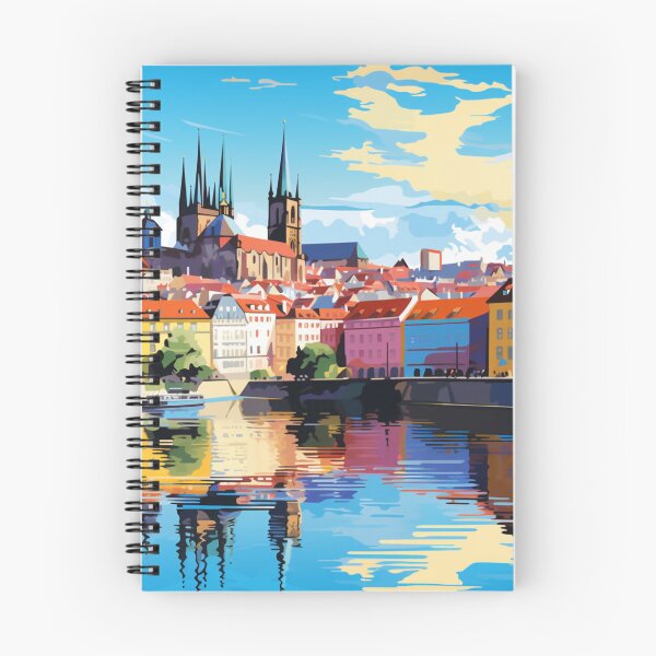 Item preview, A Pop Art Travel Print of Prague - Czech Republic designed and sold by StudioRedKoala.