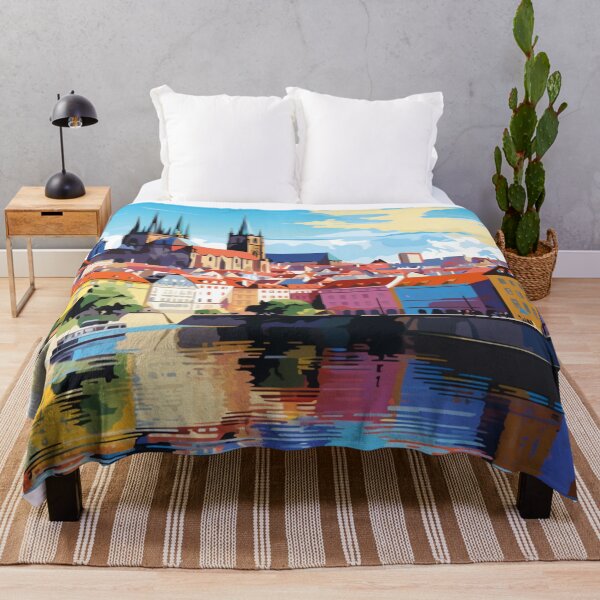 Item preview, A Pop Art Travel Print of Prague - Czech Republic designed and sold by StudioRedKoala.