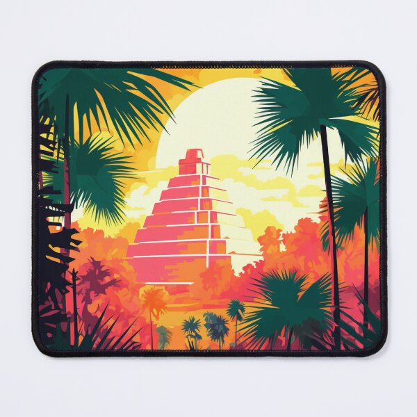 Item preview, A Pop Art Travel Print of Chichén Itzá - Mexico designed and sold by StudioRedKoala.