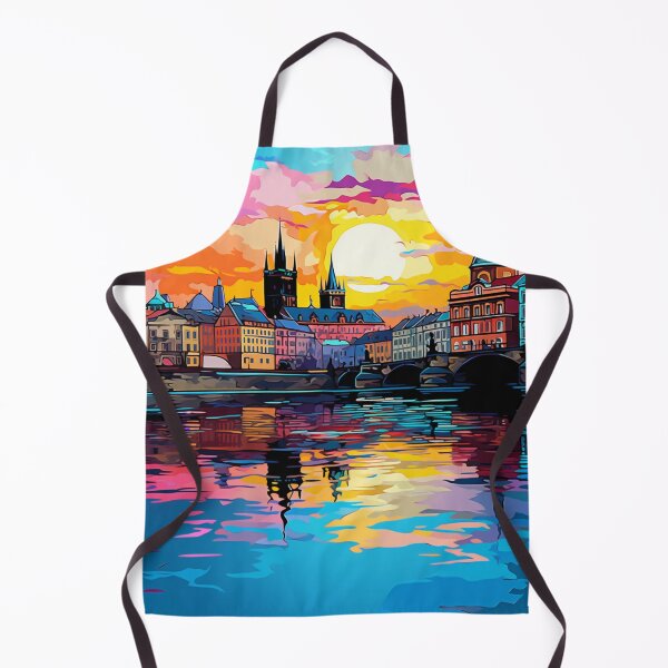 Item preview, A Pop Art Travel Print of Prague - Czech Republic designed and sold by StudioRedKoala.