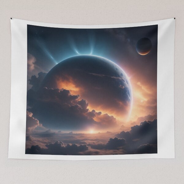 Item preview, Stellar Reverie: A Planet's Dance with Clouds and Stars designed and sold by RedArtG09.