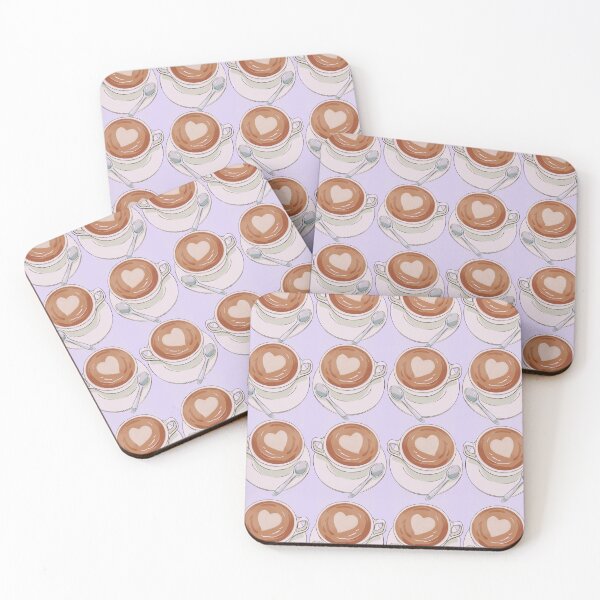 Item preview, Cappuccino Hearts - Pastel Purple designed and sold by PunjabanJatti.