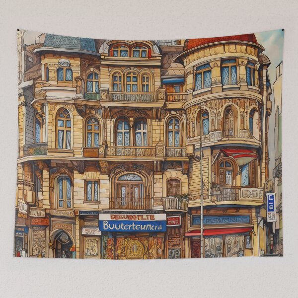 Item preview, Bucharest city draw designed and sold by ComicsFactory.