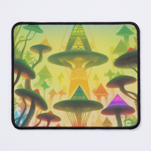 Item preview, Extraterrestrial Woods: Vibrant Mushroom UFOs - QSYWIBE designed and sold by QSYWIBE.