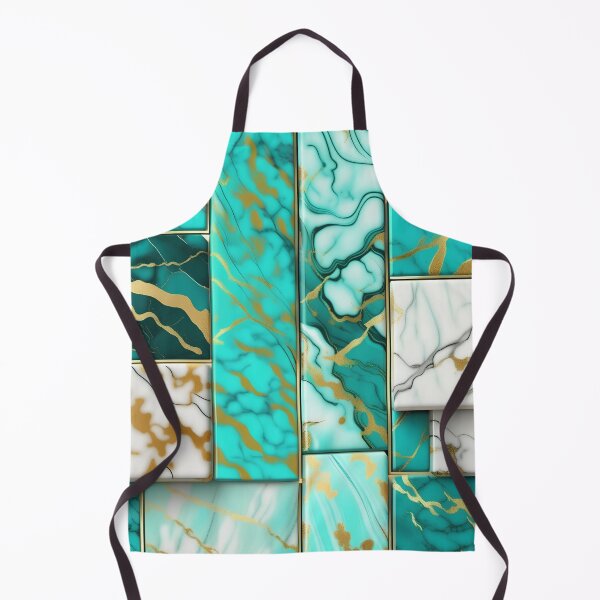 Item preview, Turquoise and white marble with splashes of gold #4 designed and sold by BirdsnStuff.