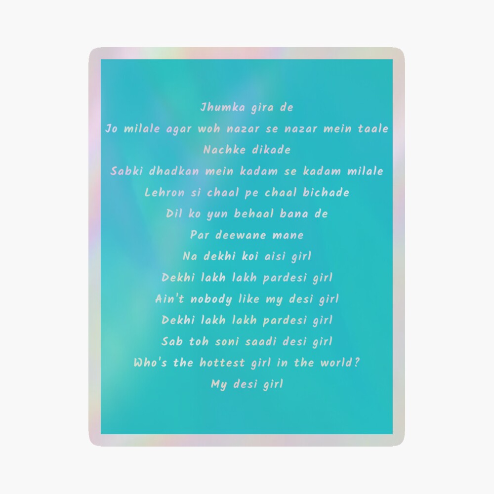 Ek Jindari Lyrics deals Bollywood Album