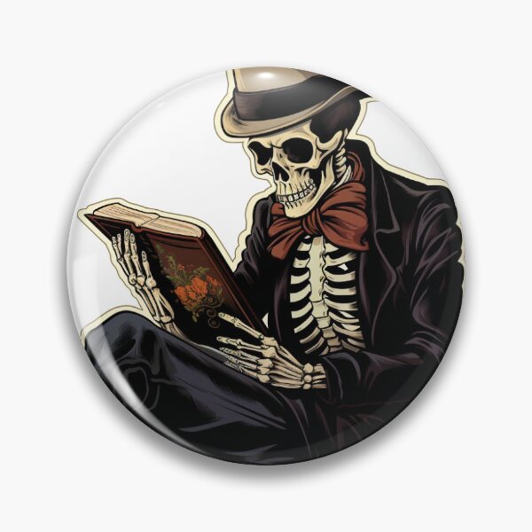 Item preview, Skeleton reading a book designed and sold by Violetsandmugs.
