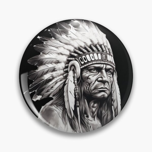 Item preview, Indigenous Native American Chief designed and sold by Myra365Art.