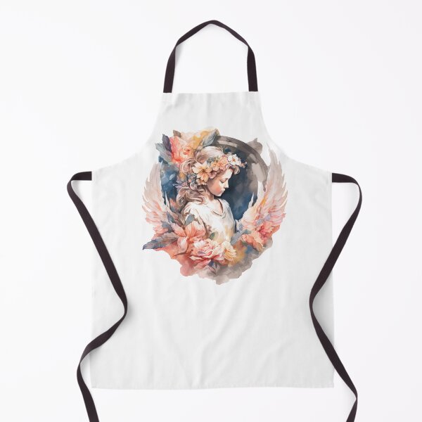Item preview, Embrace Your Guardian Angel in Aesthetic Beauty! Watercolor Floral Angel designed and sold by EmeraldeaArt.